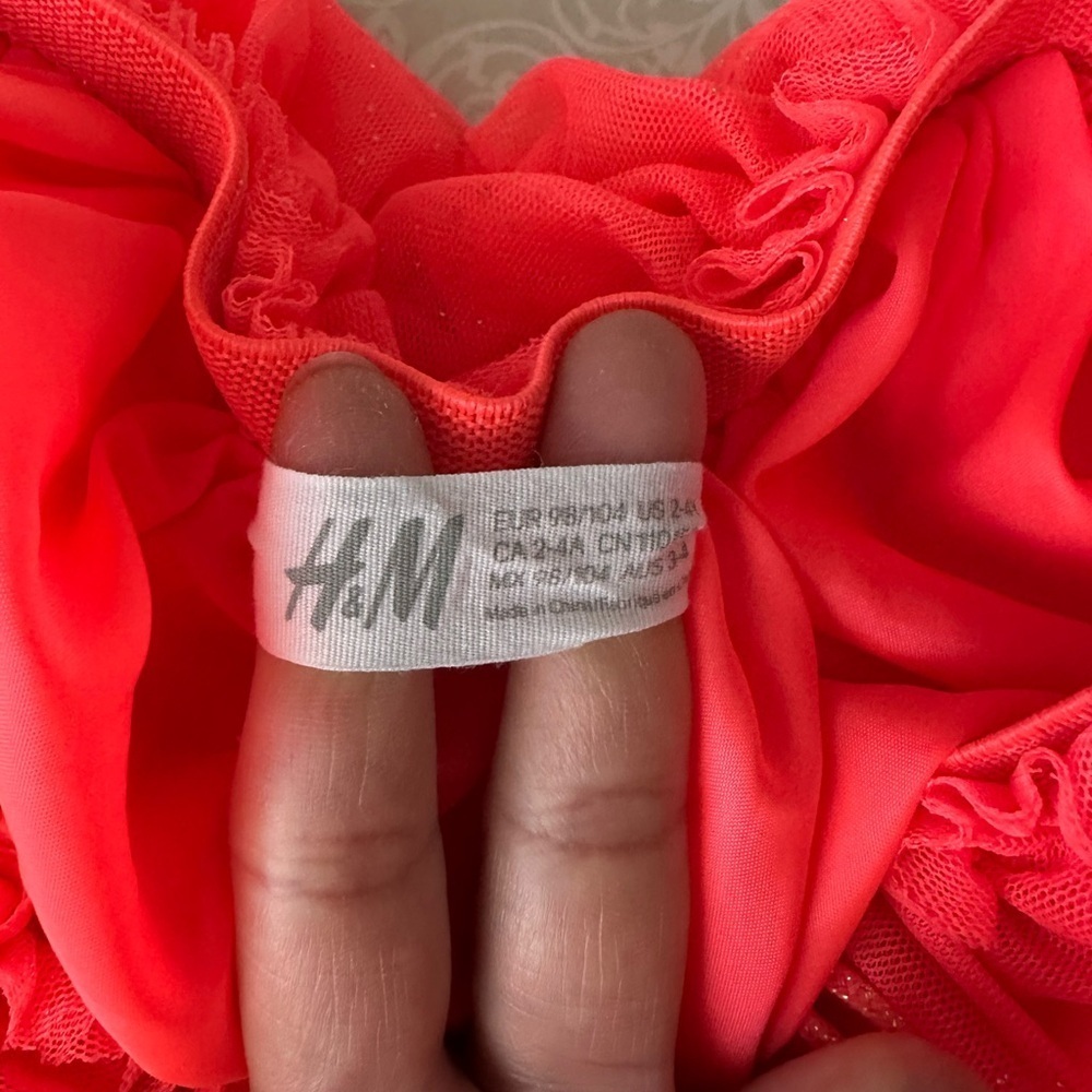 H&M Neón Orange Mini Skirt - Picture 5 of 7